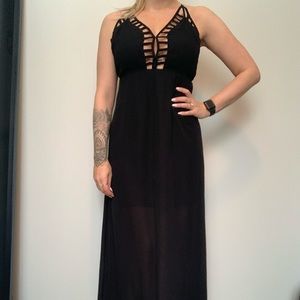 Black maxi dress